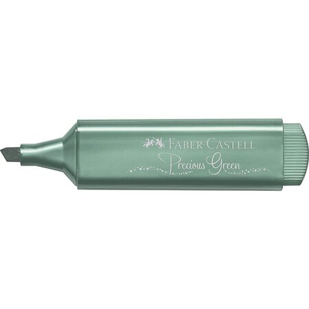 Surligneur textliner 1546 metallic pointe biseautée vert faber-castell