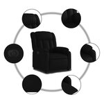 vidaXL Fauteuil inclinable électrique Noir Similicuir