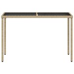 vidaXL Ensemble à manger de jardin avec coussins 5Pièces Beige poly rotin