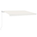 vidaXL Auvent manuel rétractable 450x350 cm Crème