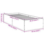 vidaXL Cadre de lit sonoma gris 90x190 cm bois d'ingénierie