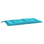 vidaXL Coussin de banc de jardin turquoise 110x50x7 cm tissu