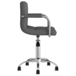 Chaise fauteuil siège pivotante de bureau informatique étude foncé tissu gris 02_0024122