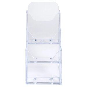 Distributeur De Prospectus 3 Compartiments Dl (10x21cm) - Cristal - Exacompta