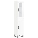 vidaXL Buffet haut Blanc 34 5x34x180 cm Bois d'ingénierie