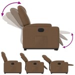 vidaXL Fauteuil inclinable électrique marron tissu