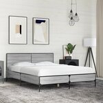 vidaXL Cadre de lit sonoma gris 140x200 cm bois d'ingénierie et métal