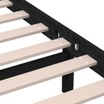 vidaXL Cadre de lit Noir Bois de pin massif 140x190 cm