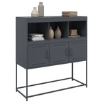 vidaXL Buffet anthracite 100 5x39x107 cm acier laminé à froid
