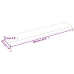 vidaXL Étagère murale 100x20x4 cm bois de chêne massif non traité