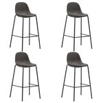 vidaXL Ensemble de bar 5 Pièces Tissu Gris foncé