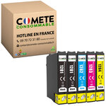 COMETE, Entreprise française - T1285-5 Cartouches d'encre Compatibles avec Epson T1285 Renard (T1281 T1282 T1283 T1284) - pour Epson Stylus T22 Office BX305F BX305FW SX125 SX130 SX230 (Noir et Couleur)