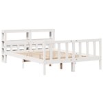 vidaXL Cadre de lit sans matelas blanc 150x200 cm bois de pin massif