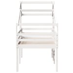 vidaXL Lit haut avec toit blanc 80x200 cm bois de pin massif