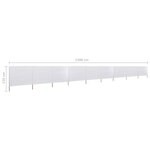 vidaXL Paravent 9 panneaux Tissu 1200 x 80 cm Blanc sable