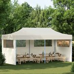 vidaXL Tente de réception pliable crème 3 x 6 m