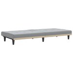 vidaXL Canapé-lit avec porte-gobelets gris clair tissu