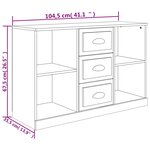 vidaXL Buffet blanc brillant 104 5x35 5x67 5 cm bois d'ingénierie