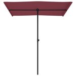 vidaXL Parasol d'extérieur avec mât en aluminium 180x110 cm Bordeaux