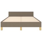 vidaXL Cadre de lit avec tête de lit Taupe 120x200 cm Tissu