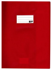 Protège-Cahier PVC 19/100 24x32 cm Rouge Lot de 10