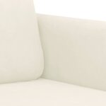 vidaXL Fauteuil Crème 60 cm Velours