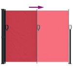 vidaXL Auvent latéral rétractable rouge 160x600 cm