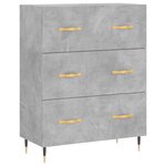 vidaXL Buffet haut Gris béton 69 5x34x180 cm Bois d'ingénierie