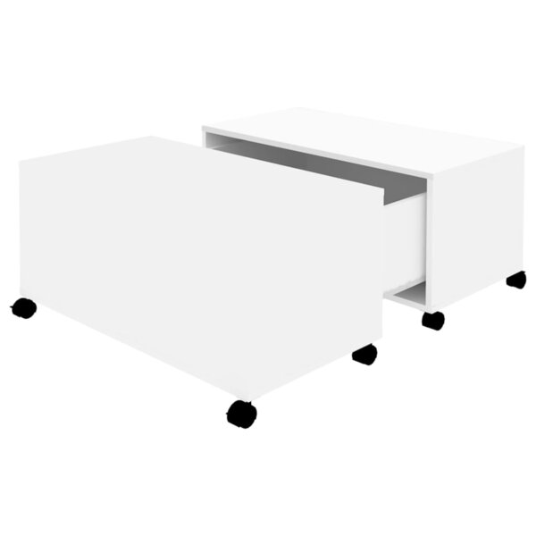 vidaXL Table basse Blanc 75x75x38 cm Aggloméré