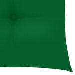 vidaXL Chaise à bascule avec coussin vert Bois de teck solide