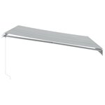 vidaXL Auvent manuel rétractable avec LED anthracite blanc 400x350 cm