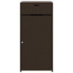vidaXL Armoire de rangement jardin marron 55x55x111 cm résine tressée