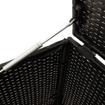 vidaXL Boîte de rangement de jardin noir 283L résine tressée