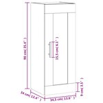 vidaXL Armoire murale blanc 34 5x34x90 cm bois d'ingénierie