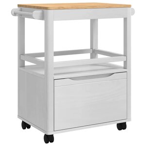 vidaXL Chariot de cuisine FLORO Blanc 72 5 x 45 x 80 cm