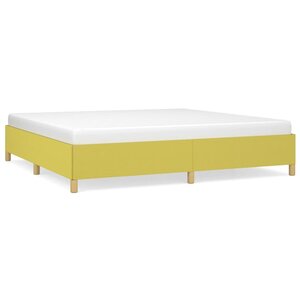 vidaXL Cadre de lit Vert 200x200 cm Tissu
