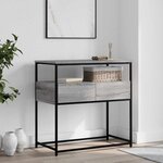 vidaXL Table console sonoma gris 75x40x75 cm bois d'ingénierie