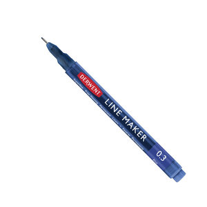 DERWENT - LINE MAKER - fineliner encre bleu pointe 0.3