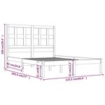 vidaXL Cadre de lit bois de pin massif 120x190 cm petit double