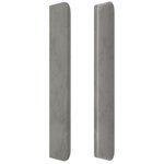 vidaXL Tête de lit à LED Gris clair 93x16x118/128 cm Velours