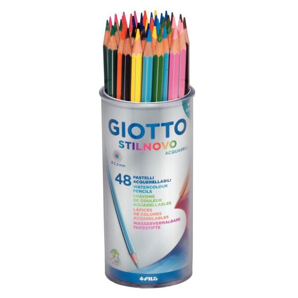 Crayon de couleur Giotto Stilnovo Aquarelle hexagonal assortis diamètre 3,3mm pot de 48