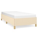 vidaXL Cadre de lit Crème 90 x 200 cm Tissu