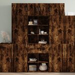 vidaXL Armoire de rangement chêne fumé 70x42 5x225cm bois d'ingénierie