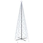 vidaXL Arbre de Noël cône 1400 LED Blanc froid 160x500 cm
