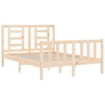 vidaXL Cadre de lit avec tête de lit 140x190 cm bois massif
