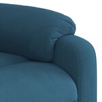 vidaXL Fauteuil inclinable bleu velours