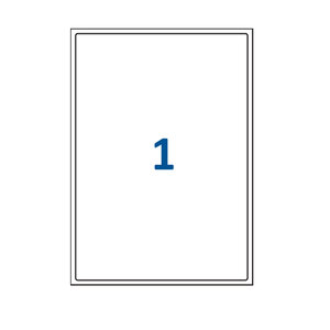 Lot de 100 Planches étiquettes autocollantes blanches sur feuille A4 : 199 6 x 289 1 mm (1 étiquette par feuille spéciales bons de transport)