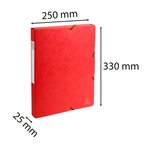 Boite De Classement Exabox Dos 25mm Carte Lustrée - A4 - Rouge - X 8 - Exacompta