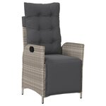 vidaXL Ensemble à manger de jardin et coussins 7 Pièces gris clair rotin
