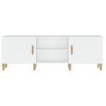 vidaXL Meuble TV Blanc 150x30x50 cm Bois d'ingénierie